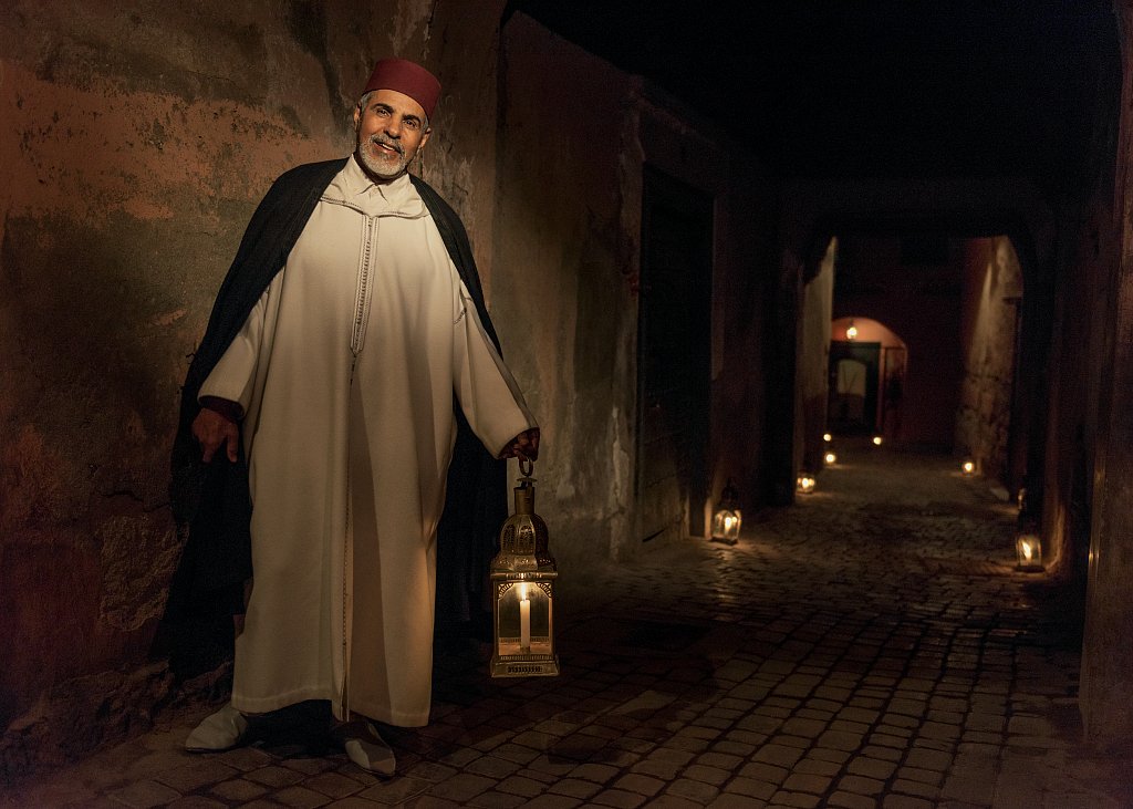 Portier du restaurant Dar Marjana, Marrakech medina MAROC